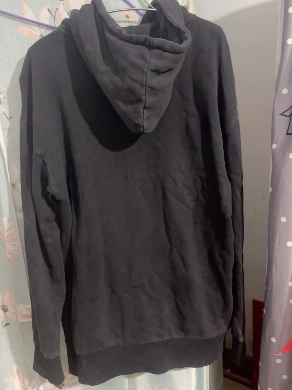 adidas Black Hoodie with White Trefoil Logo